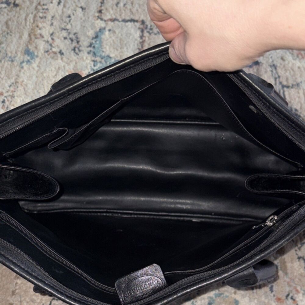 Vintage x LONG Champ  Black Classic Tote 90s - Picture 8 of 10